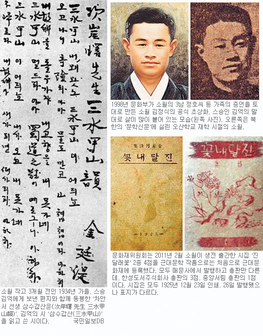 [문학사의 풍경] 소월을 죽음에 이르게 한 병(病) 기사의 사진