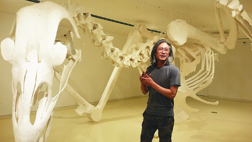 치킨 먹다 떠올린 ‘뼈대 있는 상상력’… 닭뼈 설치작품 세운 이형구 ‘갈루스’展 기사의 사진