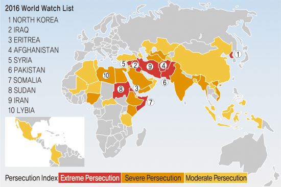 Open Doors Announces 2016 World Watch List Persecution Of