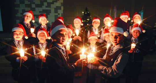 [포토] 몽골학교 학생들의 성탄 축하 기사의 사진