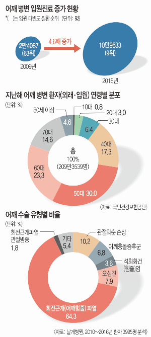 [And 건강] 몸짱 되려 무리했더니… 어깨 질환 200만명 시대 기사의 사진