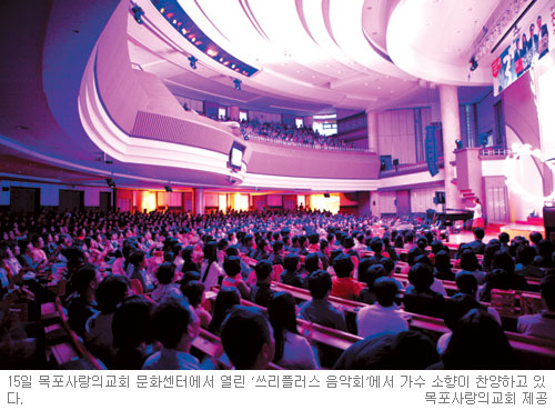 목포 사랑의교회 쓰리플러스 음악회 “봉사와 선교 모범되자”  