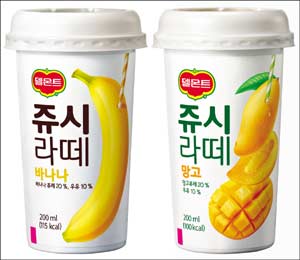 [신제품] 롯데칠성음료, 델몬트 쥬시라떼 바나나·망고 출시  