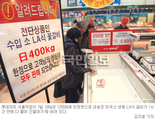 롯데마트 ‘통큰 갈비’도 결국 미끼?  