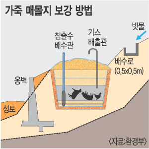 [구제역 매몰지 실태조사] 보강 작업 어떻게… 옹벽·차수벽 세워 침출수 차단  