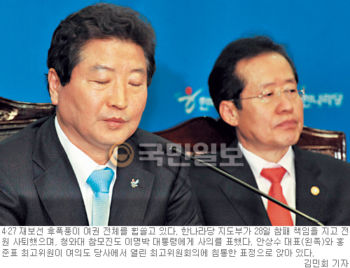 [4·27 재보선] 與 지도부 총사퇴 靑 개편 착수… ‘4·27 쇼크’에 한나라 비대위 구성  