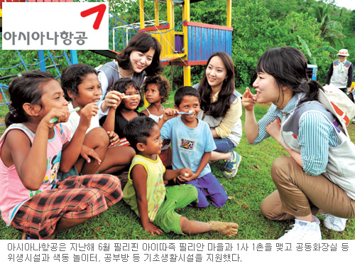 [나눔으로 미래 여는 기업-아시아나항공] 국내외 소외층 돕기 열성  