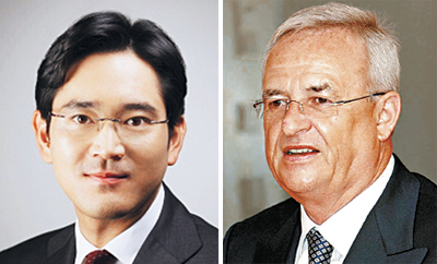 보폭 넓히는 이재용… 폭스바겐 회장등 글로벌 車메이커 CEO 잇단 회동  