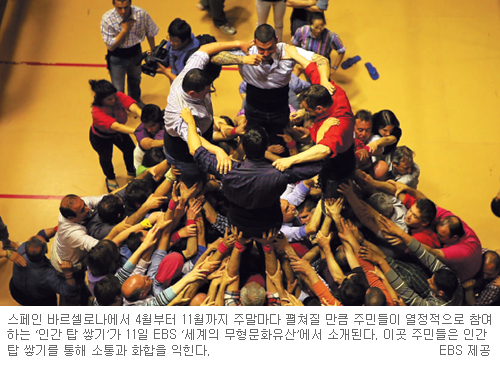 200년 전통문화 ‘인간탑 쌓기’ 도전… ‘세계의 무형문화유산’  