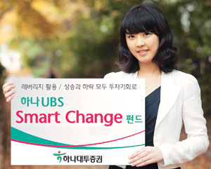[하나대투증권 ‘하나UBS 스마트체인지 주식·파생형 펀드’] 주가 하락시 차입 활용 초과수익  