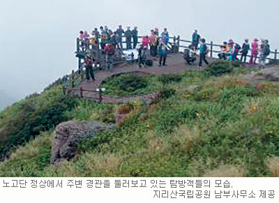 지리산 노고단 정상 탐방예약제 실시  