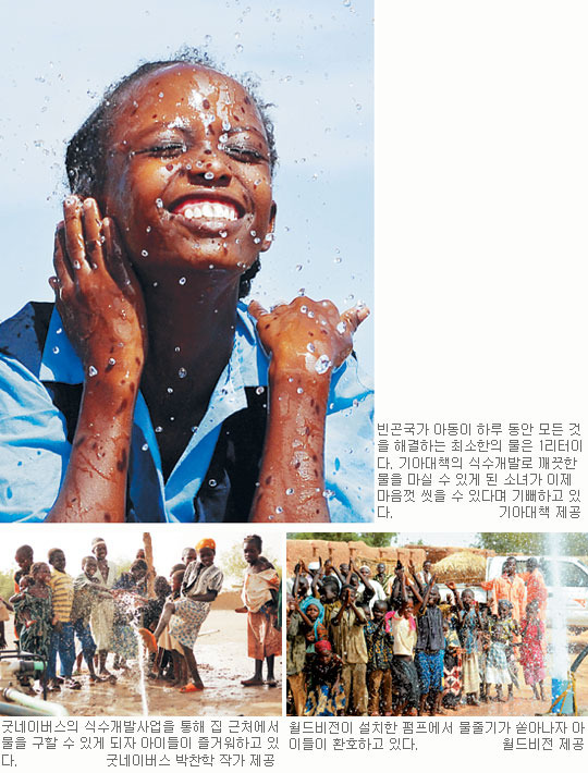 “물이다！” 당신 커피 값이면 이 아이들이 웃는다… NGO들 해외 오지 식수개발 사업 펼쳐  