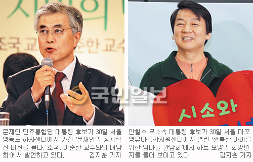 [朴·文·安 대선 전쟁] 말문 튼 단일화… 시기·방법은 여전히 오리무중  