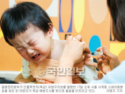 인플루엔자 유행 주의보 발령… 질병관리본부, 바이러스 검출 비율 2013년 들어 17.6%  