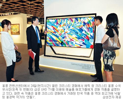 크리스티 경매 예술작품, 삼성 UHD TV로 본다  