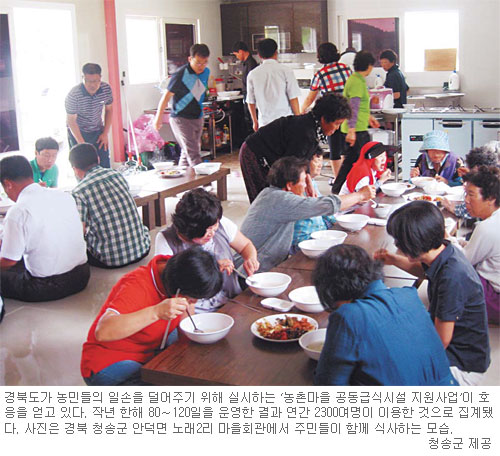 경북 농촌마을 공동급식시설 농민 일손 덜어주는데 큰 도움  