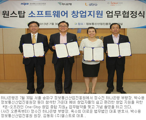 [기업이 뛴다-하나은행] 예비창업자 지원 원스톱 업무협약  