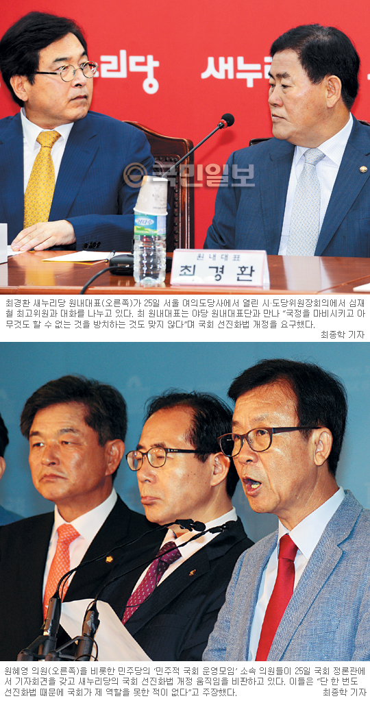 새누리 내부 국회 선진화법 이견  