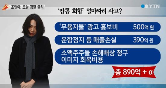 ‘땅콩 리턴’ 조현아의 값비싼 사고…최소 900억~수천억원 피해  