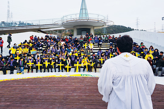 기장, ‘한반도 비핵화’ 부산서 기도회·예배 기사의 사진