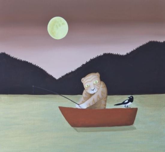 동물 해학 그림 안윤모 작가 청화랑 개인전 ‘호조도’ 호랑이와 까치에게 배우는 유유자적의 서정  