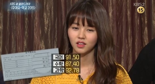 ‘연예가중계’ 김소현, 명품 성적표 공개… ‘국어91·수학87·과학92’  