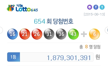 16, 21, 26, 31, 36, 43 654ȸ ζ 1 8  18 7930  