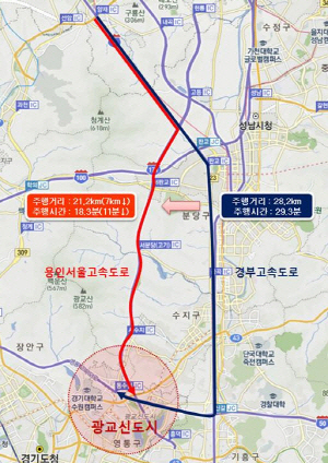 서울~광교 더 가까워진다…  경부~용서고속도 연결 램프 이달 착공  