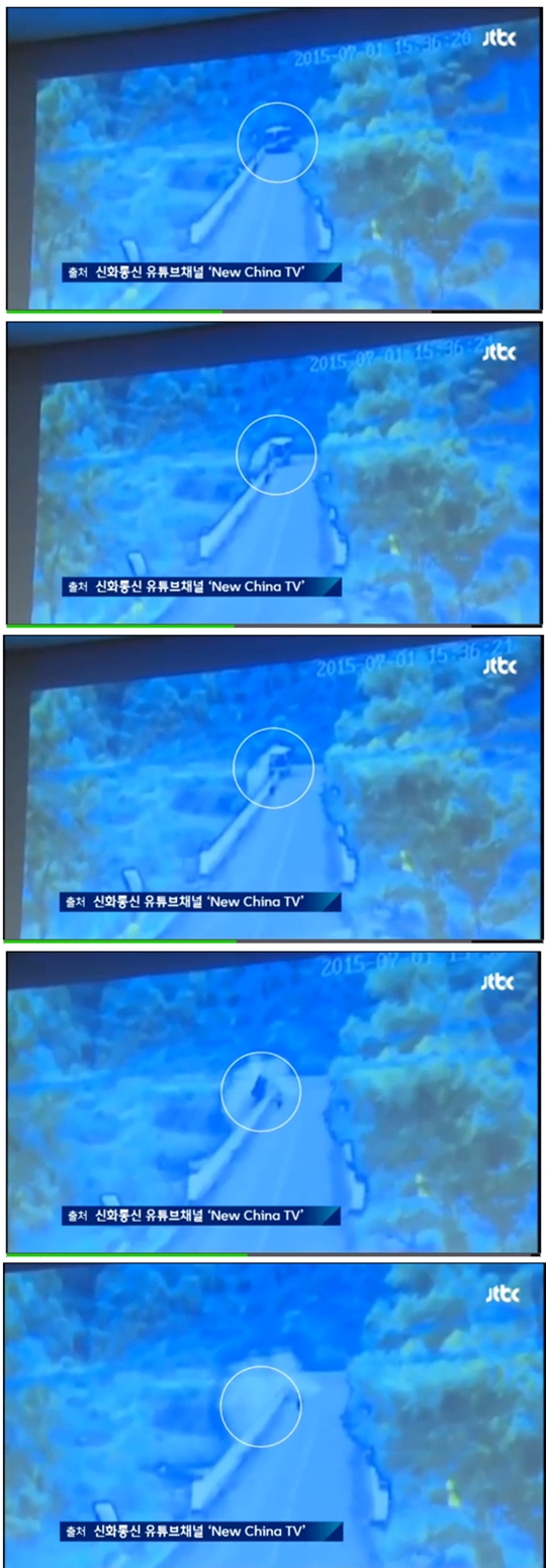 중국 버스 추락 참사 사고 영상 공개… 급히 좌회전하더니 다리 난간 돌진  