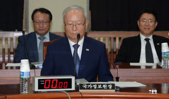 국회 현안보고...국정원장 직을 걸고 불법한 사실 없다  