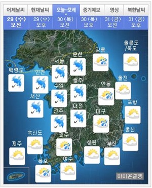 “우산 잊지 마세요” 전국 흐리고 비…그래도  ‘푹푹 찐다’  