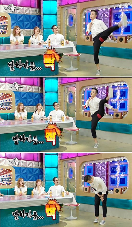 심하게 찢긴 바지 속 ‘빨간팬티’… 김혜성 예능 열정  