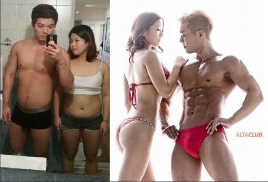 다이어트 성공 몸짱 커플, 다수의 해외 매체 소개로 유명세 기사의 사진