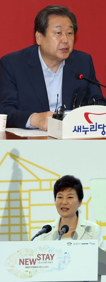박대통령 지지율 다시 40%대로 하락, 김무성은 소폭 반등  