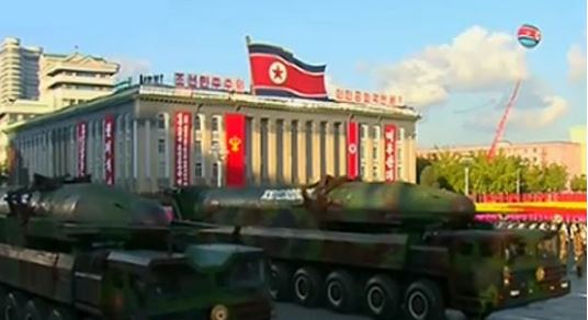 北, 시험발사 한번도 안한  탄두개량 KN-08 미사일 공개…“핵탄두 탑재” 주장  