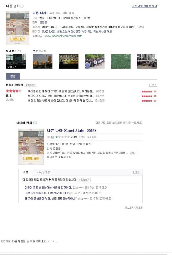 “좋은 영화 VS 나쁜 영화 ”…영화 ‘나쁜 나라’ 상반된 평점 ‘시끌’  