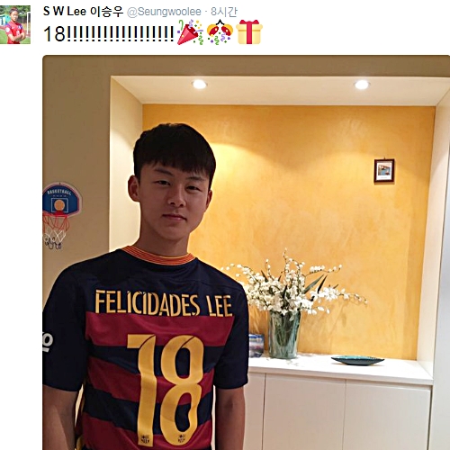 이승우가 트위터에 외친 “18!”… 무슨 뜻?  