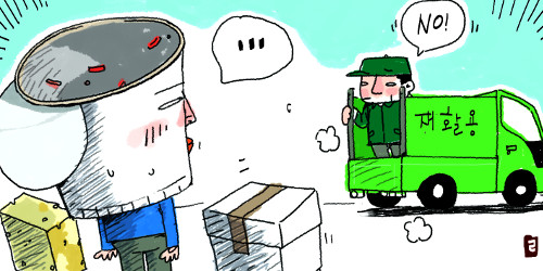 아파트마다 ‘스티로폼 전쟁’… 저유가로 재활용땐 ‘역마진’ 수거 안해  