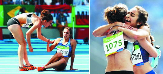 육상 여자 5000m 예선서 빛난 올림픽 정신  “괜찮아? 일어나 함께 달리자… 조금만 더” 기사의 사진