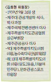 [이사람-김희현 제주도의회 문화관광스포츠위원장] “눈높이 맞는 문화관광 정책 개발”  