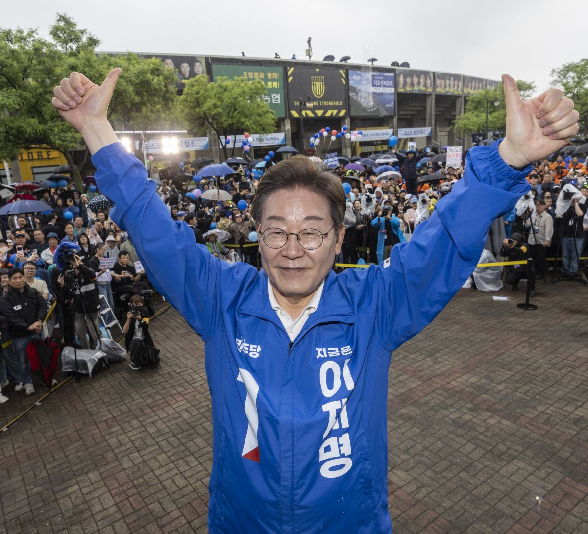 이재명 유세 장면